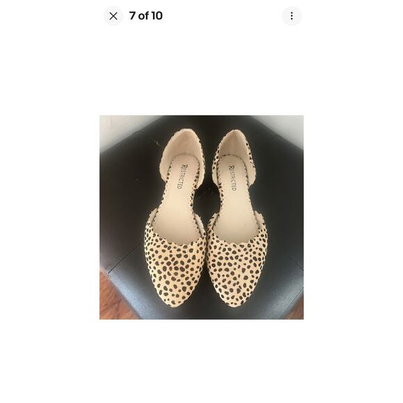 Restricted Shoes Women's 9 D'Orsay Flats Leopard Tan Faux Leather Slip On - Picture 7 of 10